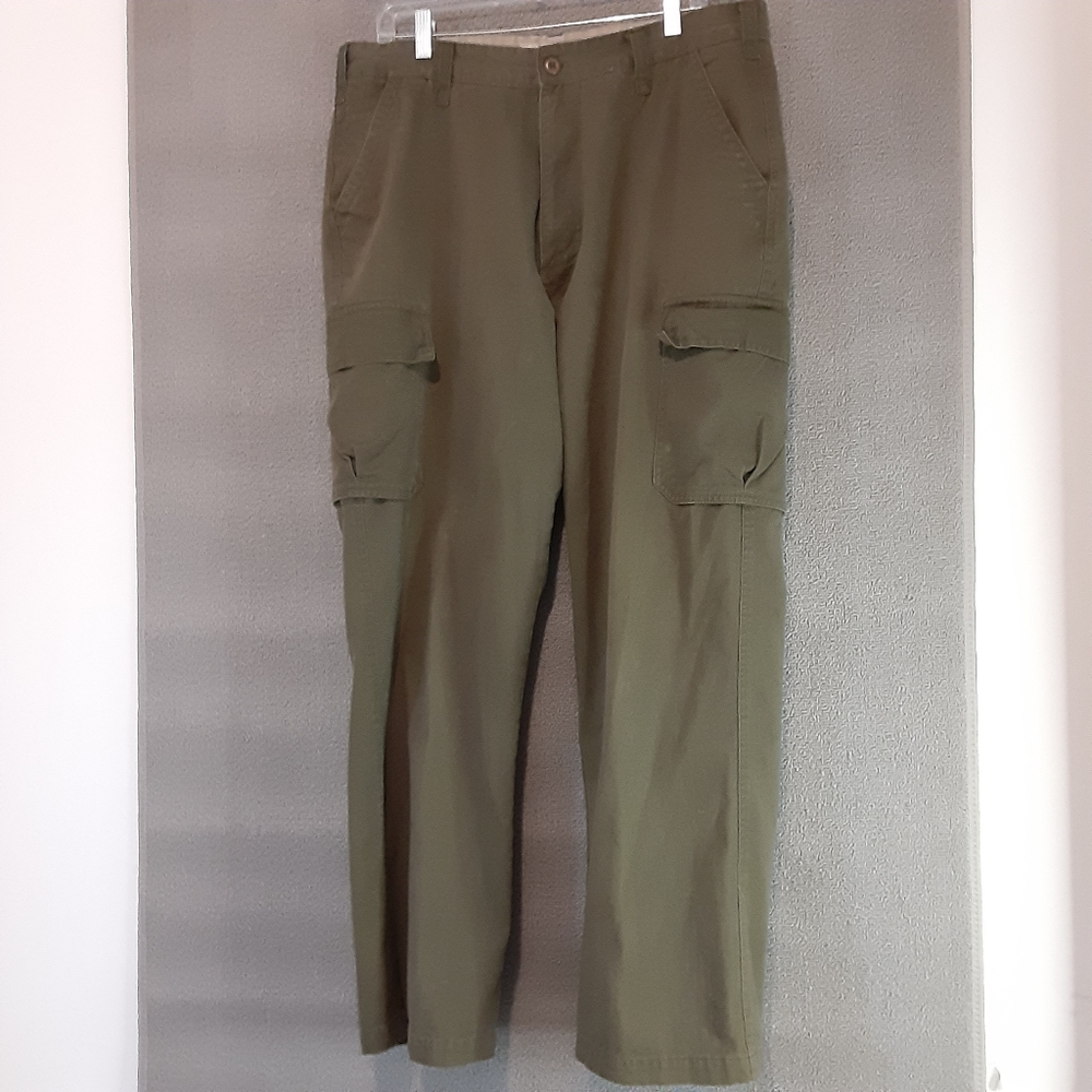 VTG Arizona Pants Mens 36x32 Green Cargo Pockets Paratrooper Jean Co Y2K 2365